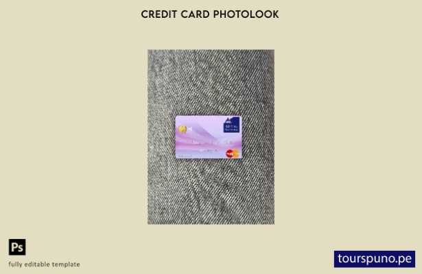listo para imprimir plantilla frontal de aspecto fotográfico de mastercard de Da